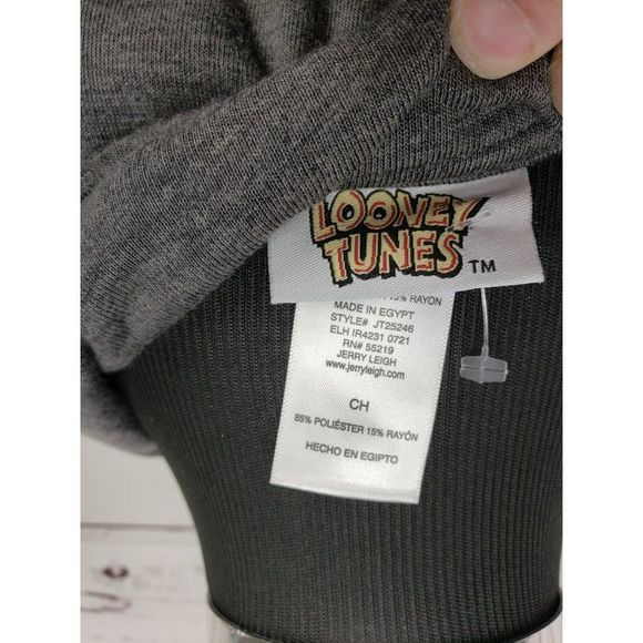 Looney Tunes Women's Gray Polo Pullover Long Sleeve Tweety Bird Shirt Size Small - Picture 4 of 7